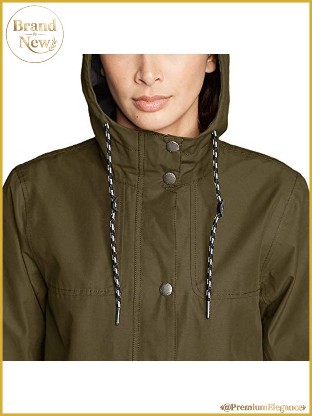 Waterproof Hooded Rain Parka Long Sleeve Seam-Sealed Raincoat - Picture 5 of 6
